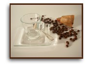 Espresso Glas mit Untertasse
